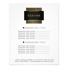 Brochure Price List Black White Gold Minimal Zazzle Com Black White Gold Flyer White Gold