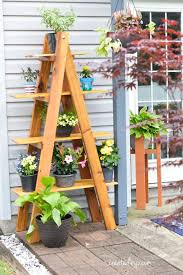 Easy outdoor plant stand from bitterrootdiy; Diy A Frame Folding Plant Stand Created By V Indoor Window Plants Plant Stands Outdoor Framed Plants