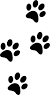 White Transparent Dog Paw Clipart