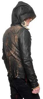 Men S Junker Designs Deluxe Leather Hooded Jacket Leather Jacket With Hood Jackets Leather Jacket Men
