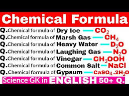 Chemical Formula Science Science Gk In English Rasayanik Sutra Vigyan Important Question Youtube Chemical Formula This Or That Questions Science