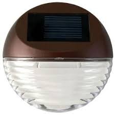 Moonrays Outdoor Bronze Solar Powered Round Mini Led Deck Light 95027 The Home Depot Led Deck Lighting Solar Deck Lights Deck Lighting