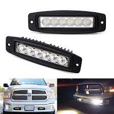 Shop for flush mount ceiling lights and the best in modern furniture. 2pcs 6 18w Flush Mount Led Light Bars Flood Lights For Truck Suv Jeep Atv Driving Backup Lights Wish