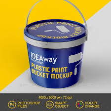 Plastic Paint Bucket Mockup Paint Buckets Bucket Mockup