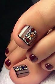 A french pedicure is a method of decorating your nails with a thin white horizontal strip of nail color on the tips of your nails, with the plate of the nail either painted in clear, pink or neutral tone nail polishes. Acrylic Toe Nail Art Ideas