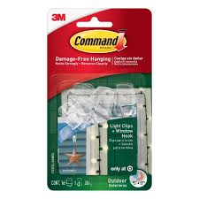 Command 16 Clips 20 Strips Outdoor Light Clips With Foam All Weather Strips Decorative Hooks Clear Target