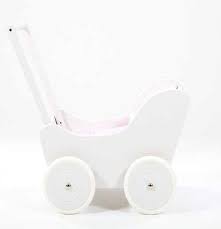 Wooden Doll Pram Egret Doll S Pram With Bedding Amazon Co Uk Baby Dolls Prams Baby Toys Wooden
