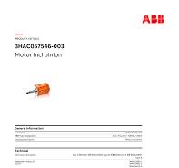Motor incl pinion 3HAC057546-003