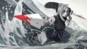 ireading, kuroki, original, sifu (game), commentary request, variant set,  1girl, black eyes, black hanfu, black sandals, black socks, blood, bloody  weapon, breasts, chinese clothes, dutch angle, facepaint, fictional  persona, fingernails, from above,