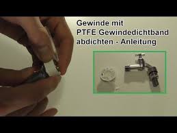 Wasserleitung Gewinde Mit Teflon Gewindedichtband Richtig Abdichten Wasserhahn Wasserrohr Youtube Wasserleitung Wasserrohr Wasserhahn
