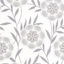 Black And White Floral Wallpaper Canada Flora Gray Grey Floral Wallpaper Teal Wallpaper Brown Wallpaper