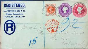 1893 Registered Cover To Lisbon Qv Stamp Philately Jubilee Stationery Stampcollecting Stamp Collecting Stamp Philately