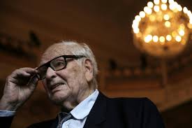 Get the designer's signature look with geometric designs. Fashion Designer Pierre Cardin Buried In Paris