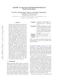 Pdf Ape210k A Large Scale And Template Rich Dataset Of Math Word Problems