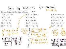 Two steps.transform trinomial into quadnomialfactor quadnomial by grouping factoring using the x method. Showme Factoring X Method