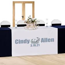 Wedding Rings Personalized Table Runner Hansonellis Com Chic unique wedding aisle runners are hand painted and personalized to set the mood, complete your theme, and add a look of unique elegance to your wedding. hansonellis