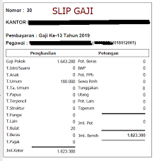 Maybe you would like to learn more about one of these? Contoh Slip Gaji Ke 13 Tahun 2019 Golongan Ii Iii Iv Ga Ji Com