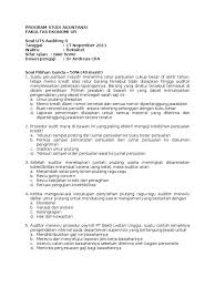 Soal pilihan ganda sistem pengendalian manajemen. Contoh Soal Pengendalian Intern Audit