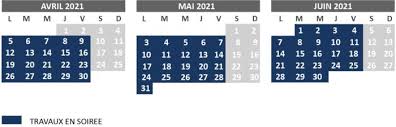 Semaine du 7 juin 2021. Rer D Calendrier Trimestriel Travaux De Avril A Juin 2021