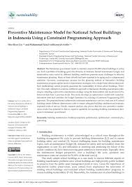 All this from just one, integrated. Pdf Preventive Maintenance Model For National School Buildings In Indonesia Using A Constraint Programming Approach