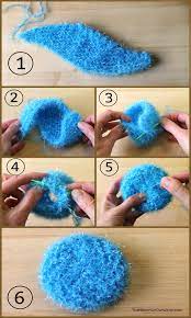 Learn how to knit scrubbies with this super easy knitting video tutorial! Round Knit Scrubby Pattern