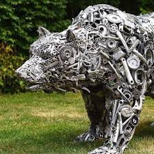 How Long Do You Think This Took To Make By Brianmockart Scrap Metal Art Animal Sculptures Metal Sculpture