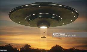 Space Craft With Person And Car In Light Beam Illustration Light Beam Alien Alien Abduction