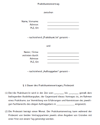 Für eine bewerbung bei einer bank solltest du eine schlichte vorlage wählen, bei einer werbeagentur kannst du deiner kreativität hingegen freien. Praktikumsvertrag Vorlage Zum Download