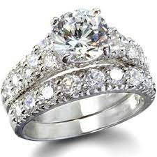 Vintage Inspired Claire S Fancy Faux Cz Wedding Ring Set At Fantasy Jewelry Box Item No Rs8524 Sal Cz Wedding Rings Cz Wedding Ring Sets Wedding Ring Sets