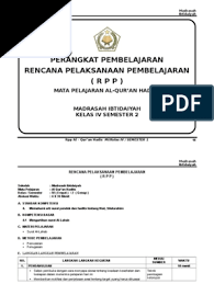 Berikut ini adalah contoh rpp al qur'an hadits untuk mi kelas 1, 2, 3, 4, 5, dan 6 kurikulum 2013 semester 1 dan 2 yang bisa didownload secara gratis untuk bapak, ibu. Rpp Qur An Hadits Kelas 4 Semester 2 Pdf