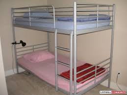 Bunk bed with full on bottom and twin on top. Ikea Tromso Bunk Bed With Bed Base Ikea Metal Bunk Bed Metal Bunk Beds Bunk Beds