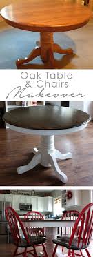 Diy Oak Table And Chair Makeover Chairmakeover Oak Table And Chairs Kitchen Table Makeover Oak Table