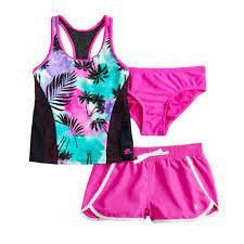 Girls 7 16 Zeroxposur Summer Storm Tankini Top Bottoms Shorts Swimsuit Set Swimsuit Set Swimsuit With Shorts Girls Bathing Suits Kids