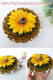 Sunflower Ring Bearer Rustic Box Bridal Pillow Nest Wedding Etsy In 2020 Sunflower Themed Wedding Sunflower Wedding Sunflower Wedding Decorations