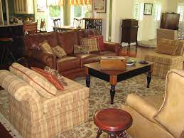 Living Room Combo To Make It Work Mixing Leather Sofa And Chairs From Leather Creations With Reupholstered Slipper C Cozy Room Sofas And Chairs Trend Fabrics