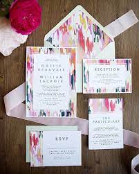 The Colorful Modern Odette Wedding Invitation Suite Abstract Art For The Wi Colorful Wedding Invitations Shine Wedding Invitations Cheap Wedding Invitations