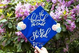 Nowadays, designing a cap has turned more into a diy project to showcase all the hard work students have accomplished in their years at school! How To Decorate A Graduation Cap Using A Cricut Bloom Daily Planners
