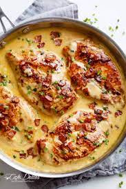 Creamy Beer Cheese Chicken With Crispy Bacon No Heavy Cream Cafe Delites