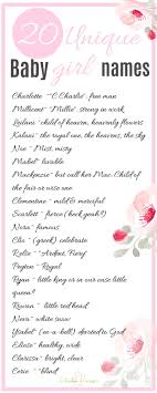 Unique Baby Girl Names That Will Make Your Heart Flutter Girl Names With Meaning Baby Girl Names Cute Baby Girl Names