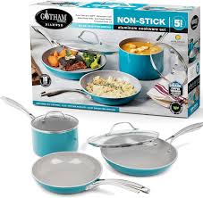 Gotham Steel Stackmaster 5-Pc. Aluminum Dishwasher Safe Non-Stick Cookware  Set, Color: Copper - Jcpenney