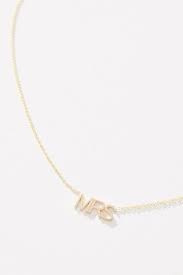 Maya Brenner 14k Gold Mrs Necklace In 2021 Maya Brenner Gold Artistic Jewelry