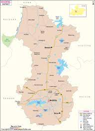 Bhopal In Mp Map Bhopal District Map