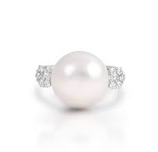 Diamond And South Sea Pearl Ring B21411 Diamonds Pearls Perth