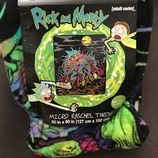 Rick and morty portal jump sherpa blanket. Rick And Morty Throw Blanket Off 61