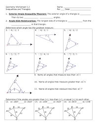 Well imagine one side is not shorter Geometry Worksheet 5