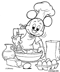 Coloriage cuisine dessin animé et dessin gratuit à imprimer. Coloriage Mickey Cuisine Dessin Mickey A Imprimer