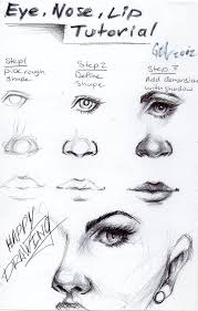 Eye Nose And Lip Tutorial By Blucinema On Deviantart Drawings Lips Drawing Sketches