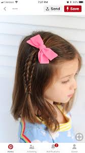 Dark curls secured in a ponytail at the back and decked up with ornate clips on front make a sassy style. Pin By Carley Rojo On Hairstyles For Caizley Girls Hairstyles Easy Little Girl Haircuts Little Girl Hairdos