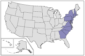 The question who made the first. The 13 Original Colonies On The U S Map Sutori