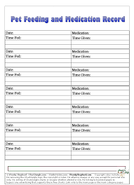 21 Described Medication Chart For Dogs